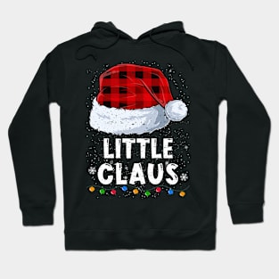 Little Claus Red Plaid Christmas Santa Family Matching Pajama Hoodie